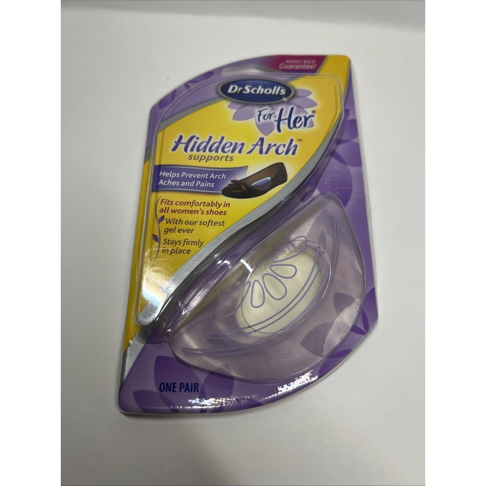 Dr. Scholl's for Her Hidden Arch Supports One Pair Soft Gel Stylish Relieve Pain